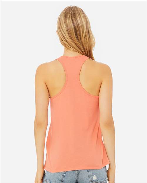 BELLA + CANVAS 6008 Women's Jersey Racerback Tank - Sunset - model back