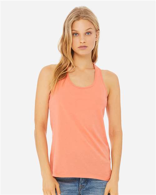 BELLA + CANVAS 6008 Women's Jersey Racerback Tank - Sunset - model front