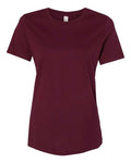BELLA + CANVAS 6400 Women’s Relaxed Jersey Tee - Maroon - front