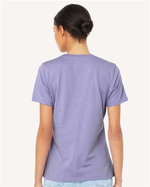BELLA + CANVAS 6400 Women’s Relaxed Jersey Tee - Dark Lavender - model back