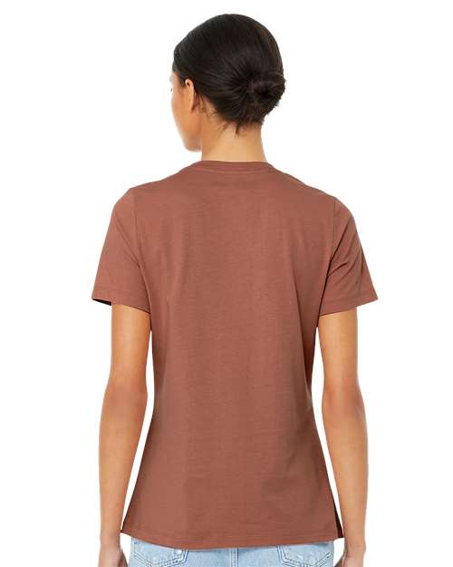 BELLA + CANVAS 6400 Women’s Relaxed Jersey Tee - Terracotta - model back