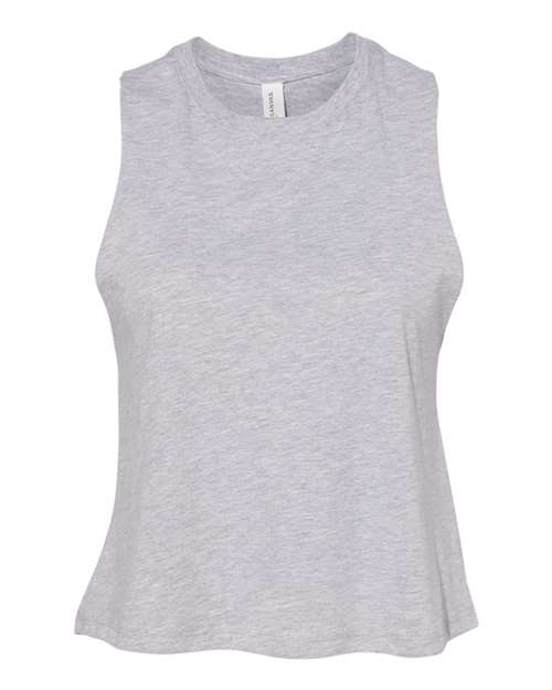 BELLA + CANVAS 6682 Women's Racerback Crop Tank - Athletic Heather - front