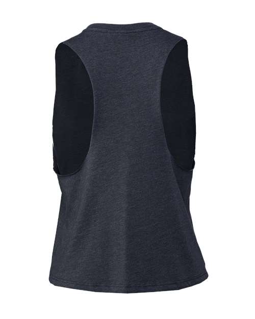 BELLA + CANVAS 6682 Women's Racerback Crop Tank - Heather Navy - back