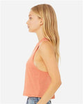 BELLA + CANVAS 6682 Women's Racerback Crop Tank - Heather Sunset - model side