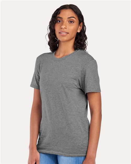 Jerzees 560MR Premium Blend Ring-Spun T-Shirt - Oxford - model side