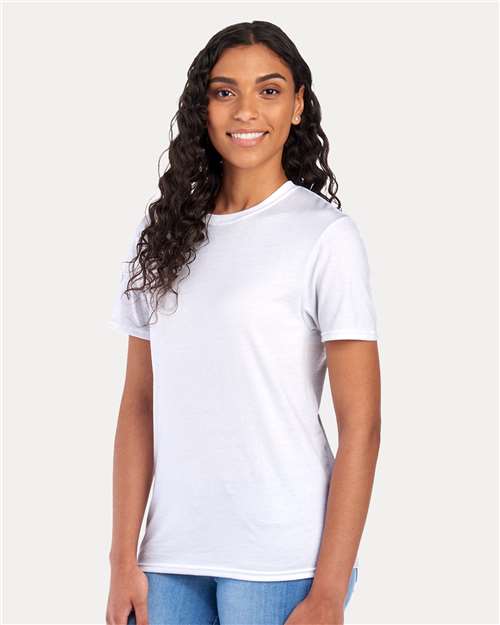 Jerzees 560MR Premium Blend Ring-Spun T-Shirt - White - model side