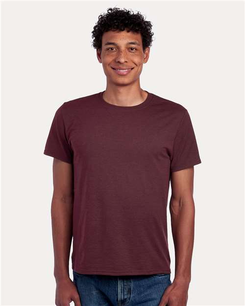 Jerzees 560MR Premium Blend Ring-Spun T-Shirt - Maroon Heather - model front