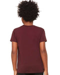 Bella + Canvas 3001Y Youth Jersey Tee - Maroon - model back