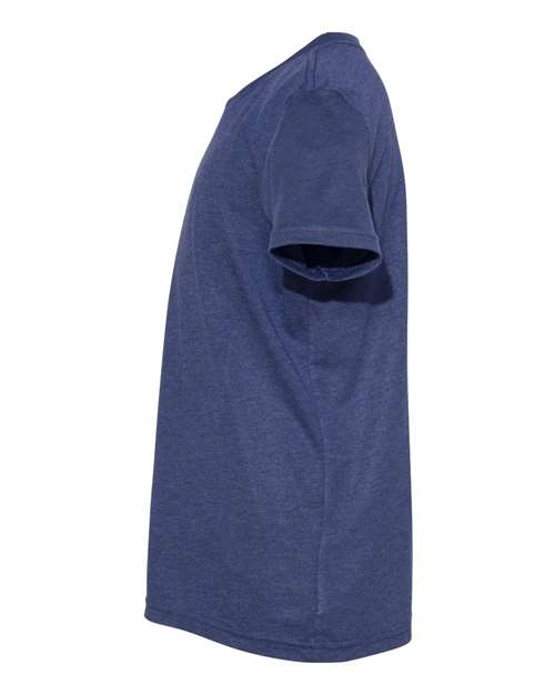 BELLA + CANVAS 3413Y Youth Triblend Tee - Navy Triblend - side