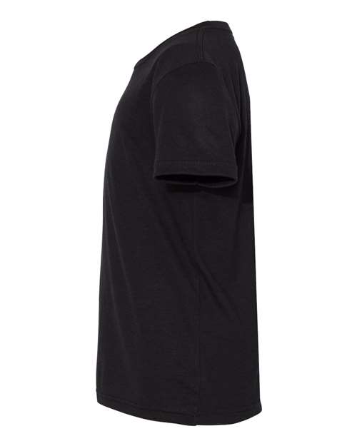 BELLA + CANVAS 3413Y Youth Triblend Tee - Solid Black Triblend - side