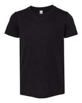 BELLA + CANVAS 3413Y Youth Triblend Tee - Solid Black Triblend - front