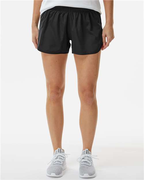 Augusta Sportswear 2430 Women's Wayfarer Shorts - Black - model front
