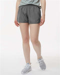 Augusta Sportswear 2430 Women's Wayfarer Shorts - Graphite - model front