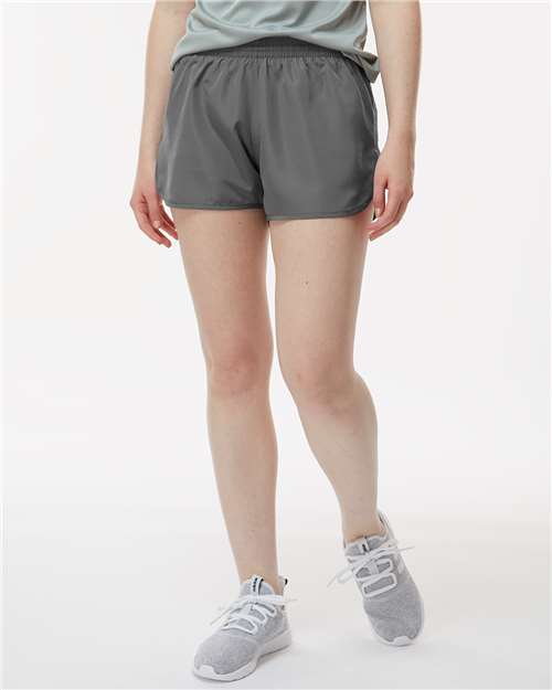 Augusta Sportswear 2430 Women's Wayfarer Shorts - Graphite - model front