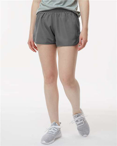 Augusta Sportswear 2430 Women's Wayfarer Shorts - Graphite - model front
