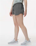 Augusta Sportswear 2430 Women's Wayfarer Shorts - Graphite - model side