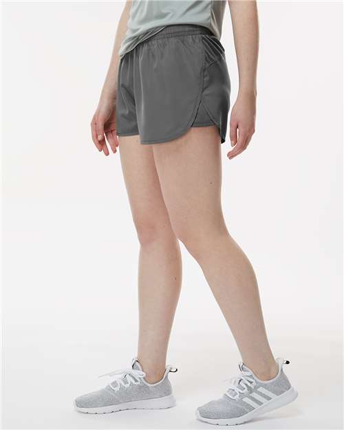 Augusta Sportswear 2430 Women's Wayfarer Shorts - Graphite - model side
