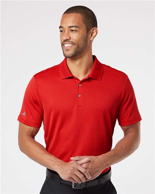 Adidas A230 Men's Performance Polo - Collegiate Red - model front