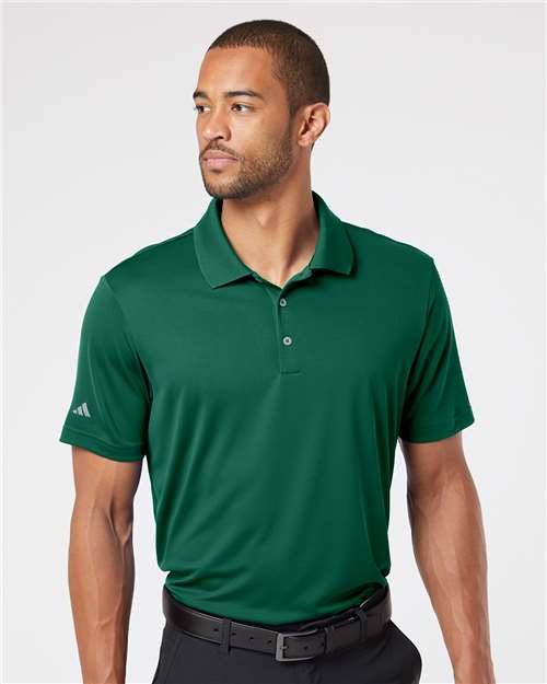 Adidas A230 Men's Performance Polo - Collegiate Green - model front