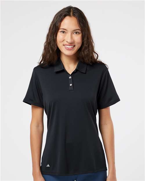 Adidas A231 Women's Performance Polo - Black - model front