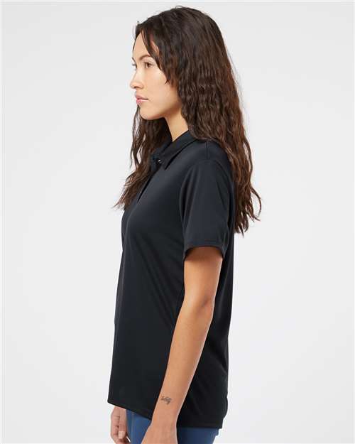 Adidas A231 Women's Performance Polo - Black - model side