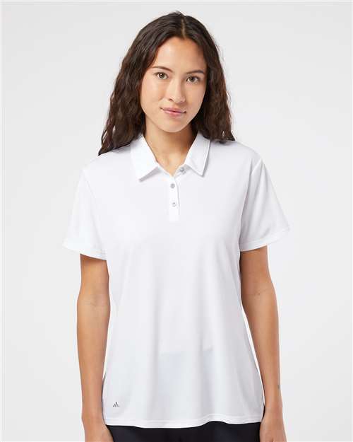 Adidas A231 Women's Performance Polo - White - model front
