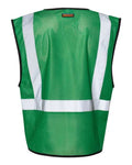 Kishigo B120-131 Unisex EV Series Enhanced Visibility Non-ANSI Vest - Green - B123 - back