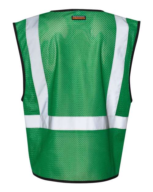 Kishigo B120-131 Unisex EV Series Enhanced Visibility Non-ANSI Vest - Green - B123 - back