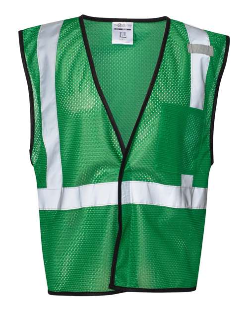 Kishigo B120-131 Unisex EV Series Enhanced Visibility Non-ANSI Vest - Green - B123 - front