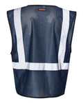Kishigo B120-131 Unisex EV Series Enhanced Visibility Non-ANSI Vest - Navy Blue - B127 - back