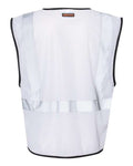 Kishigo B120-131 Unisex EV Series Enhanced Visibility Non-ANSI Vest - White - B124 - back