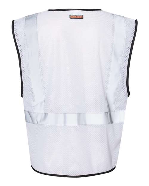 Kishigo B120-131 Unisex EV Series Enhanced Visibility Non-ANSI Vest - White - B124 - back