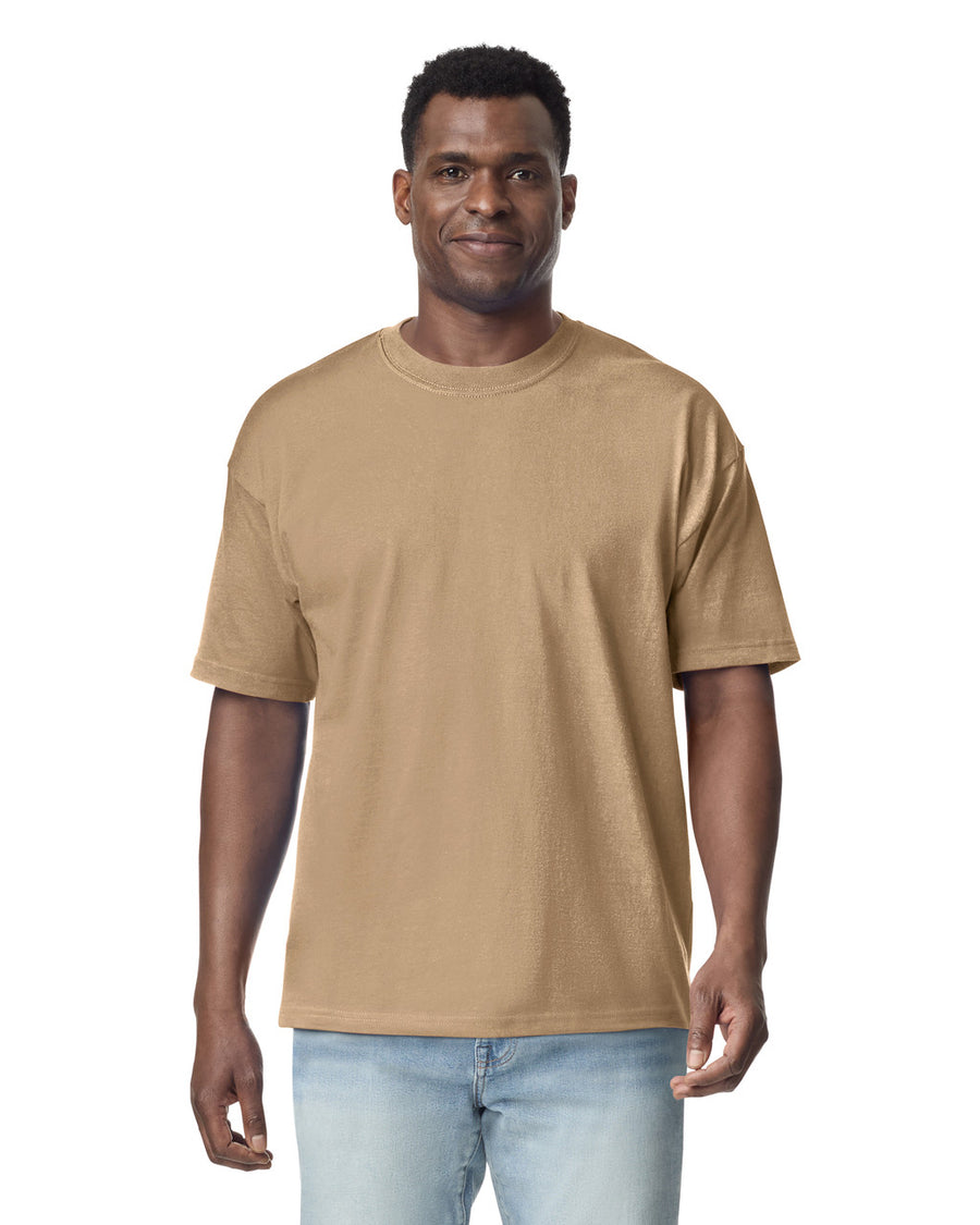 Gildan G750 Hammer Maxweight T-Shirt - Tan - model front