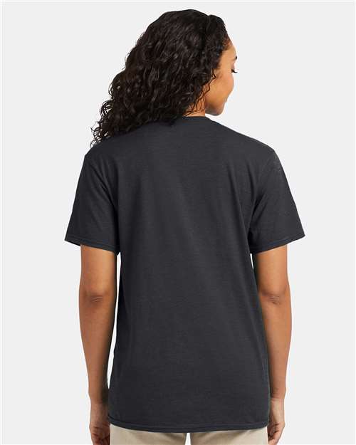 Hanes 4980 Perfect-T T-Shirt - Charcoal Heather - model back