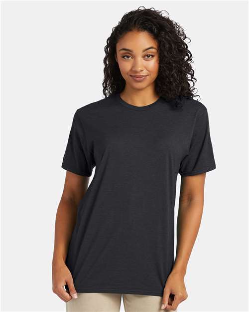 Hanes 4980 Perfect-T T-Shirt - Charcoal Heather - model front