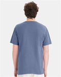 Hanes GDH150 Unisex Garment-Dyed Pocket T-Shirt - Saltwater - model back