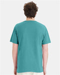 Hanes GDH150 Unisex Garment-Dyed Pocket T-Shirt - Spanish Moss - model back