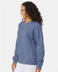 Hanes GDH400 Unisex Garment-Dyed Crewneck Sweatshirt - Saltwater - model side