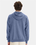 Hanes GDH450 Unisex Garment-Dyed Hooded Sweatshirt - Saltwater - model back