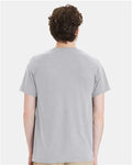 Hanes W110 Unisex Workwear Pocket T-Shirt - Light Steel - model back
