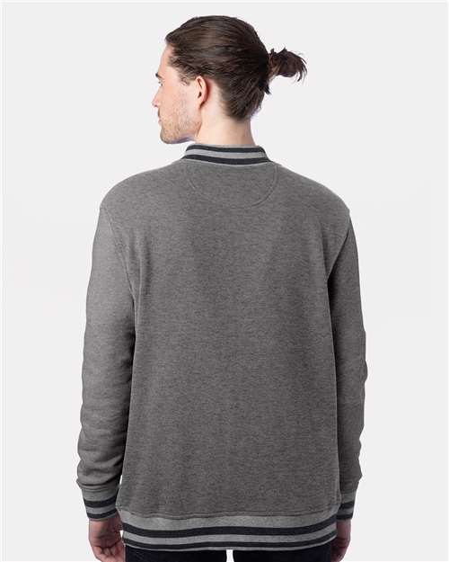 Champion CO100 Bomber Jacket - Oxford Grey/ Charcoal Heather - model back