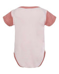 Rabbit Skins 4400 Infant Baby Rib Bodysuit - Ballerina/ Mauvelous - back