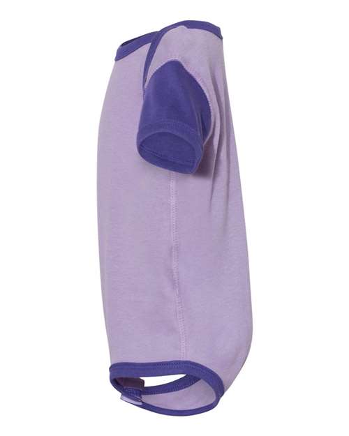 Rabbit Skins 4400 Infant Baby Rib Bodysuit - Lavender/ Purple - side