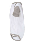 Rabbit Skins 4400 Infant Baby Rib Bodysuit - White/ Titanium - side