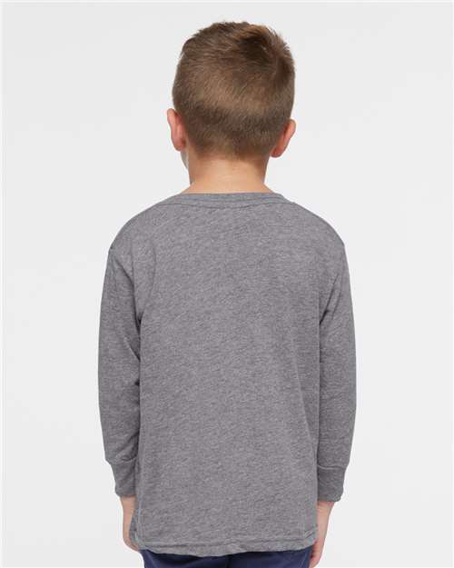 Rabbit Skins 3302 Toddler Fine Jersey Long Sleeve Tee - Granite Heather - model back