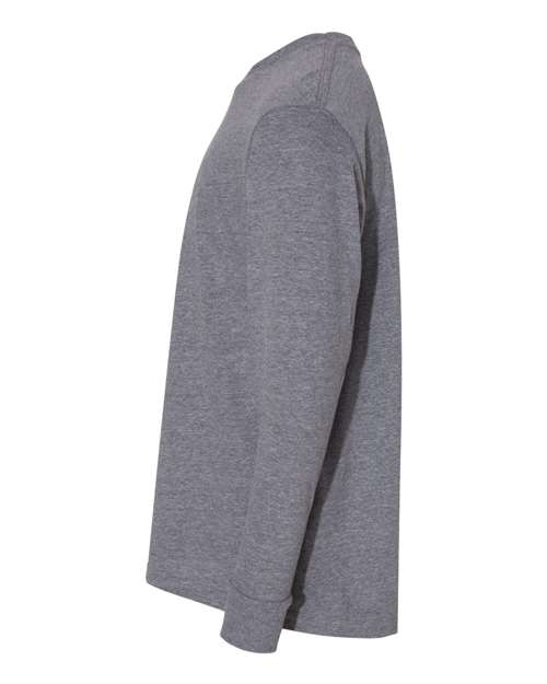LAT 6201 Youth Fine Jersey Long Sleeve Tee - Granite Heather - side