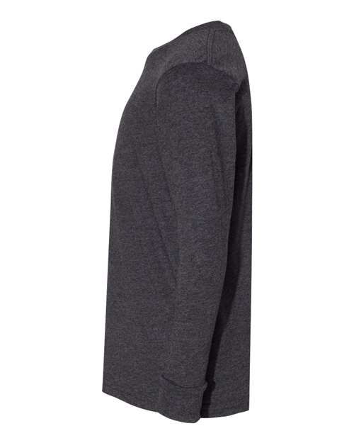 LAT 6201 Youth Fine Jersey Long Sleeve Tee - Vintage Smoke - side