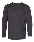 LAT 6201 Youth Fine Jersey Long Sleeve Tee - Vintage Smoke - front