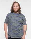 LAT 6901 Unisex Fine Jersey Tee - Vintage Camo - model front