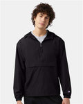 Champion CO200 Unisex Packable Anorak Jacket - Black - model front